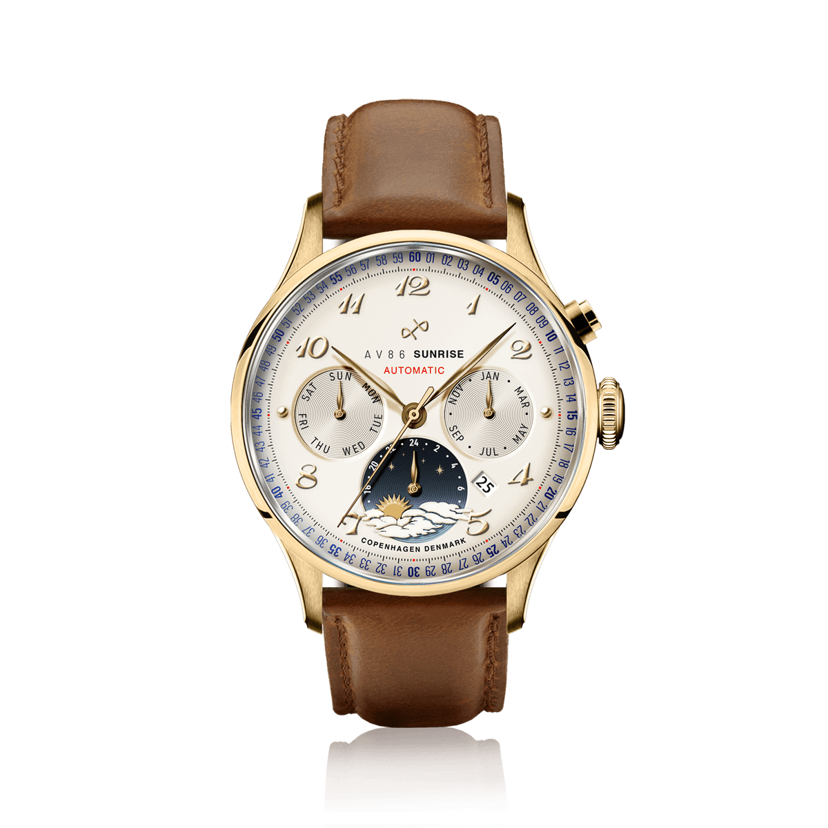 1564 Sunrise Automatic, Gold / Off White