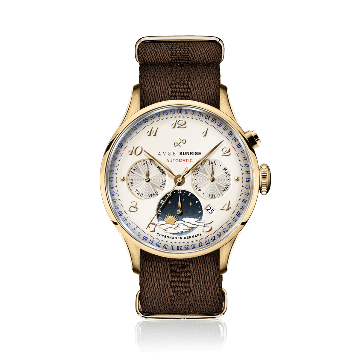 1564 Sunrise Automatic, Gold / Off White