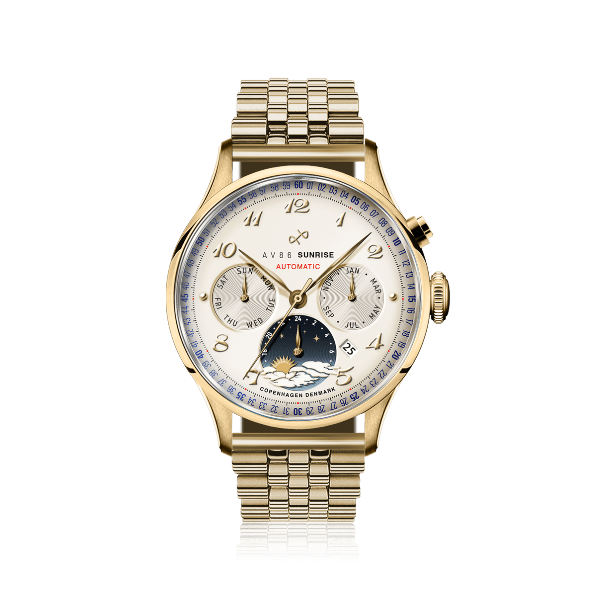 1564 Sunrise Automatic, Gold / Off White