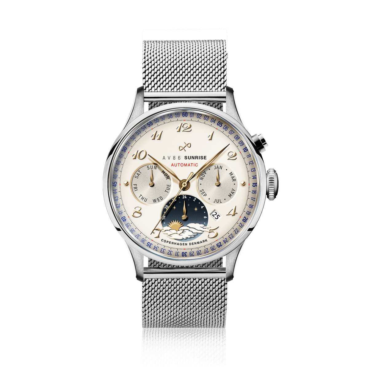 1564 Sunrise Automatic, Steel / Off White