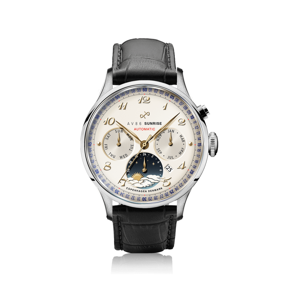 1564 Sunrise Automatic, Steel / Off White