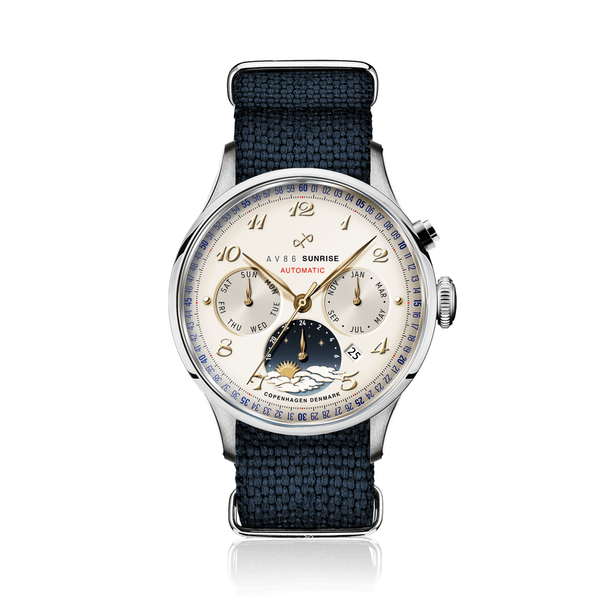 1564 Sunrise Automatic, Steel / Off White
