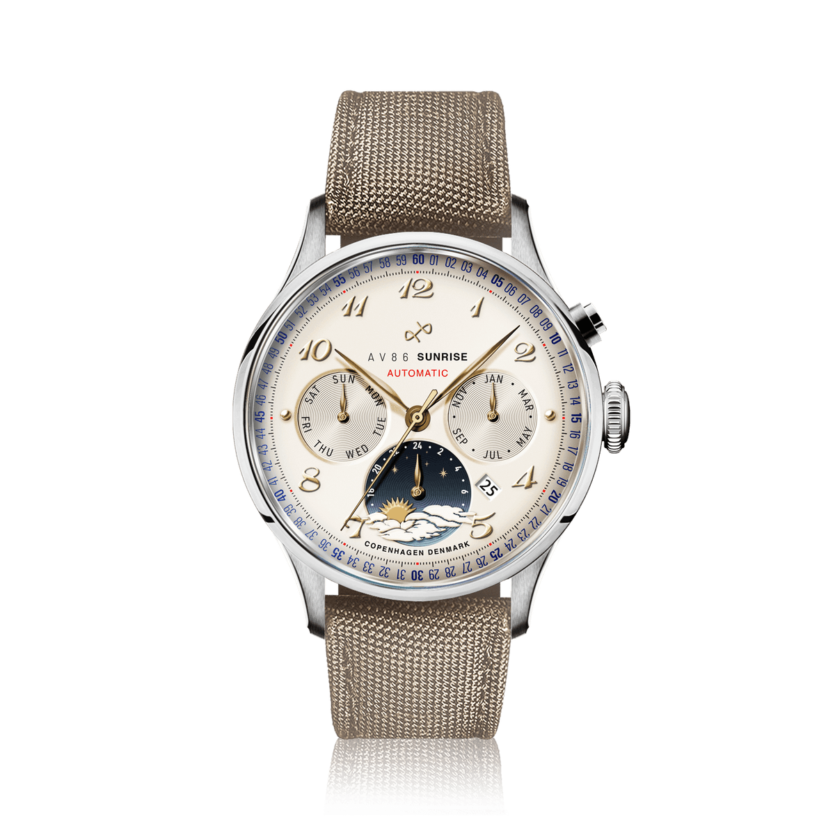 1564 Sunrise Automatic, Steel / Off White