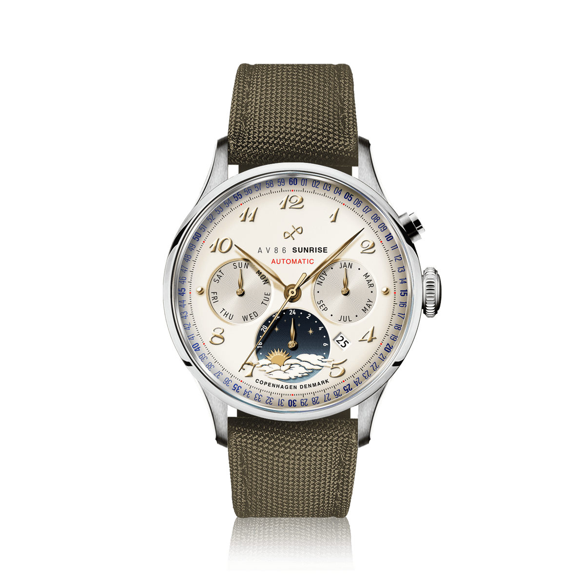 1564 Sunrise Automatic, Steel / Off White