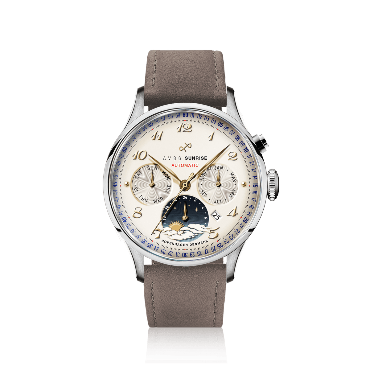 1564 Sunrise Automatic, Steel / Off White