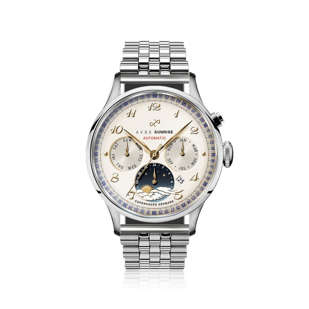 1564 Sunrise Automatic, Steel / Off White