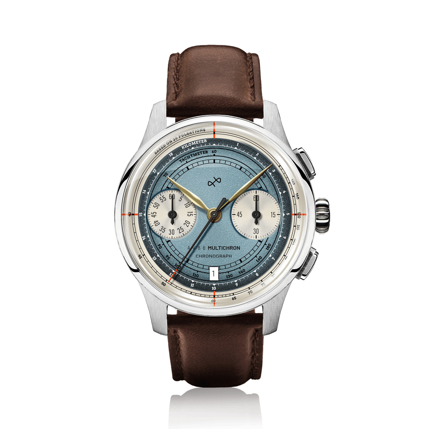 1934 Multichron, Steel / Sky Blue