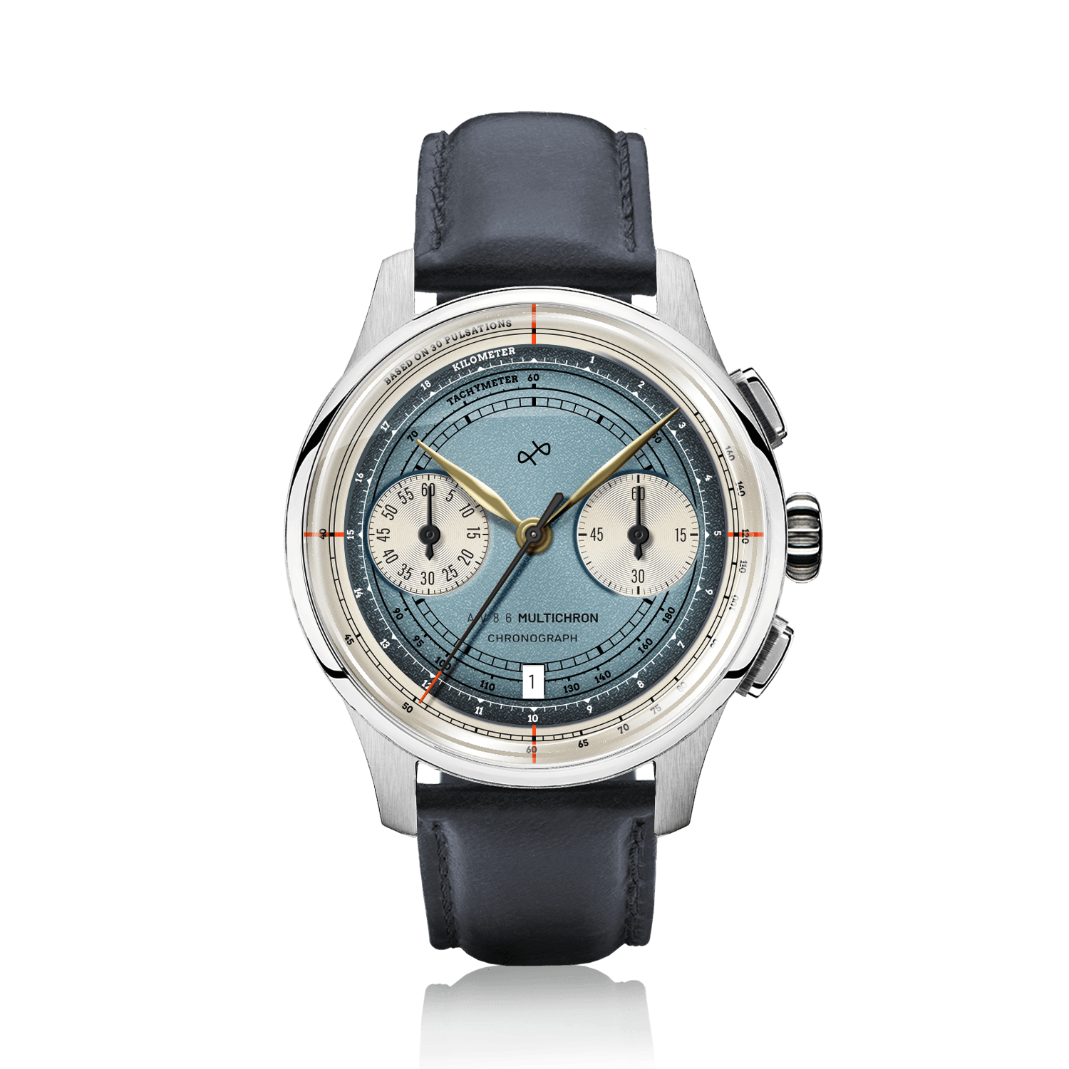 1934 Multichron, Steel / Sky Blue