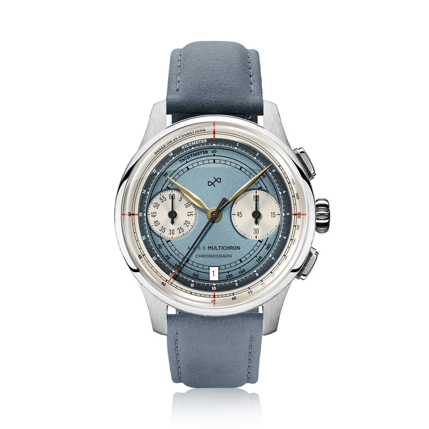 1934 Multichron, Steel / Sky Blue