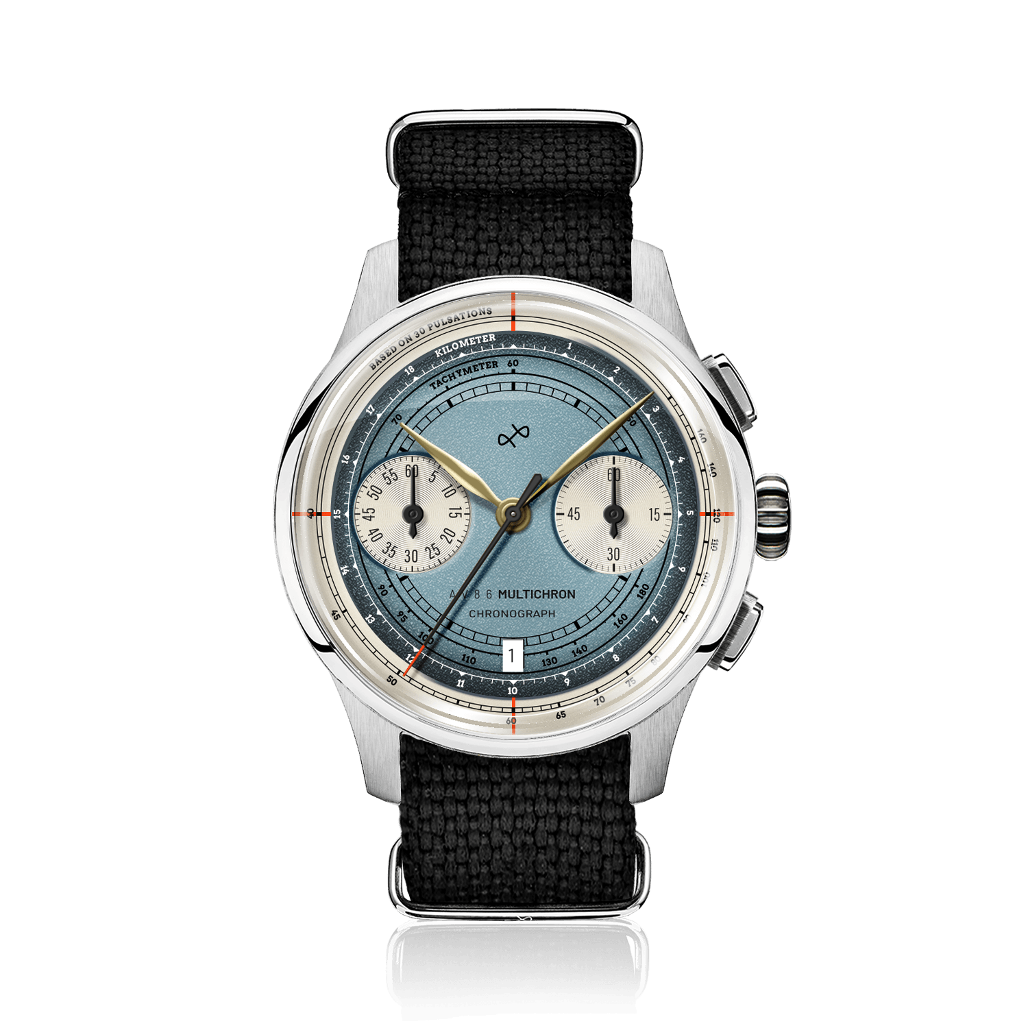 1934 Multichron, Steel / Sky Blue