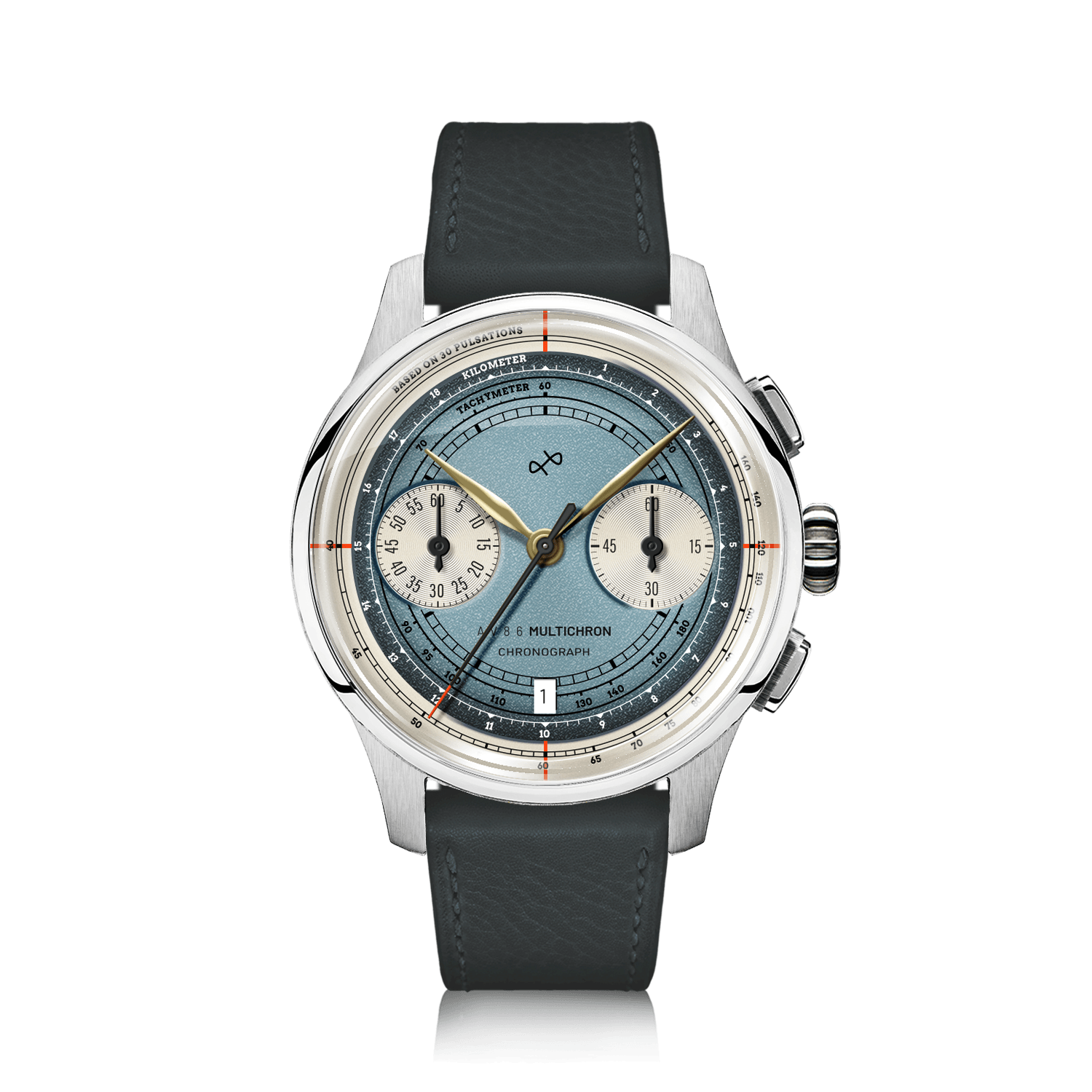 1934 Multichron, Steel / Sky Blue