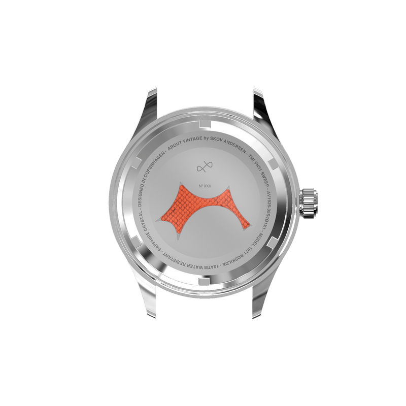1971 Stagediver by AV86 with transparent case back, stainless steel case, and engraved details celebrating Roskilde Festival legacy