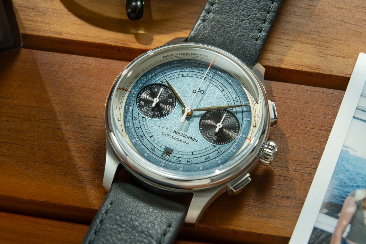 1934 Multichron, Steel / Sky Blue