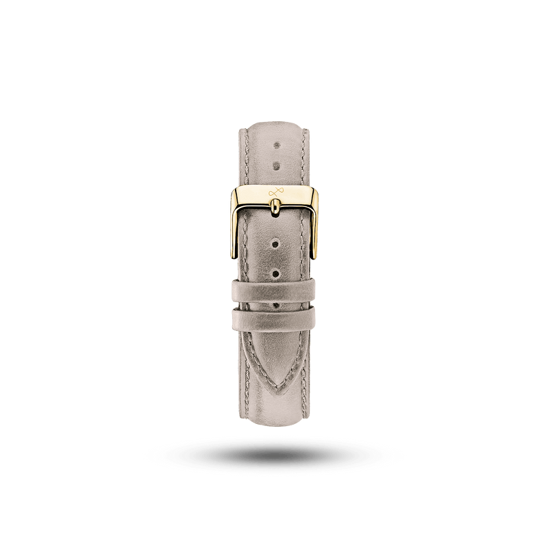 Suede - Sand two-piece high-quality leather strap with gold-plated pin buckle by AV86 Scandinavian luxury design