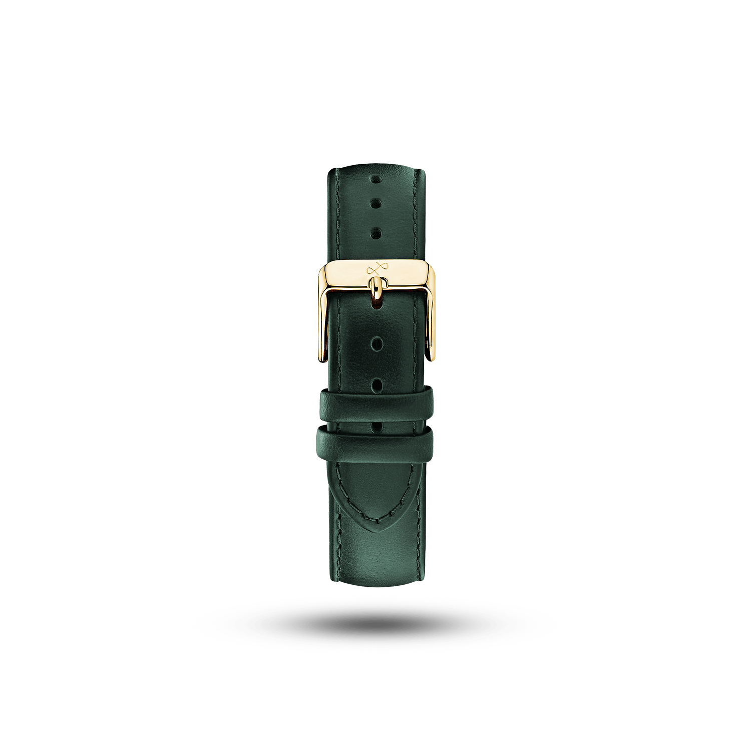 Leather - Dark Green two-piece strap by AV86 crafted from high-quality leather with gold plated pin buckle and engraved branding