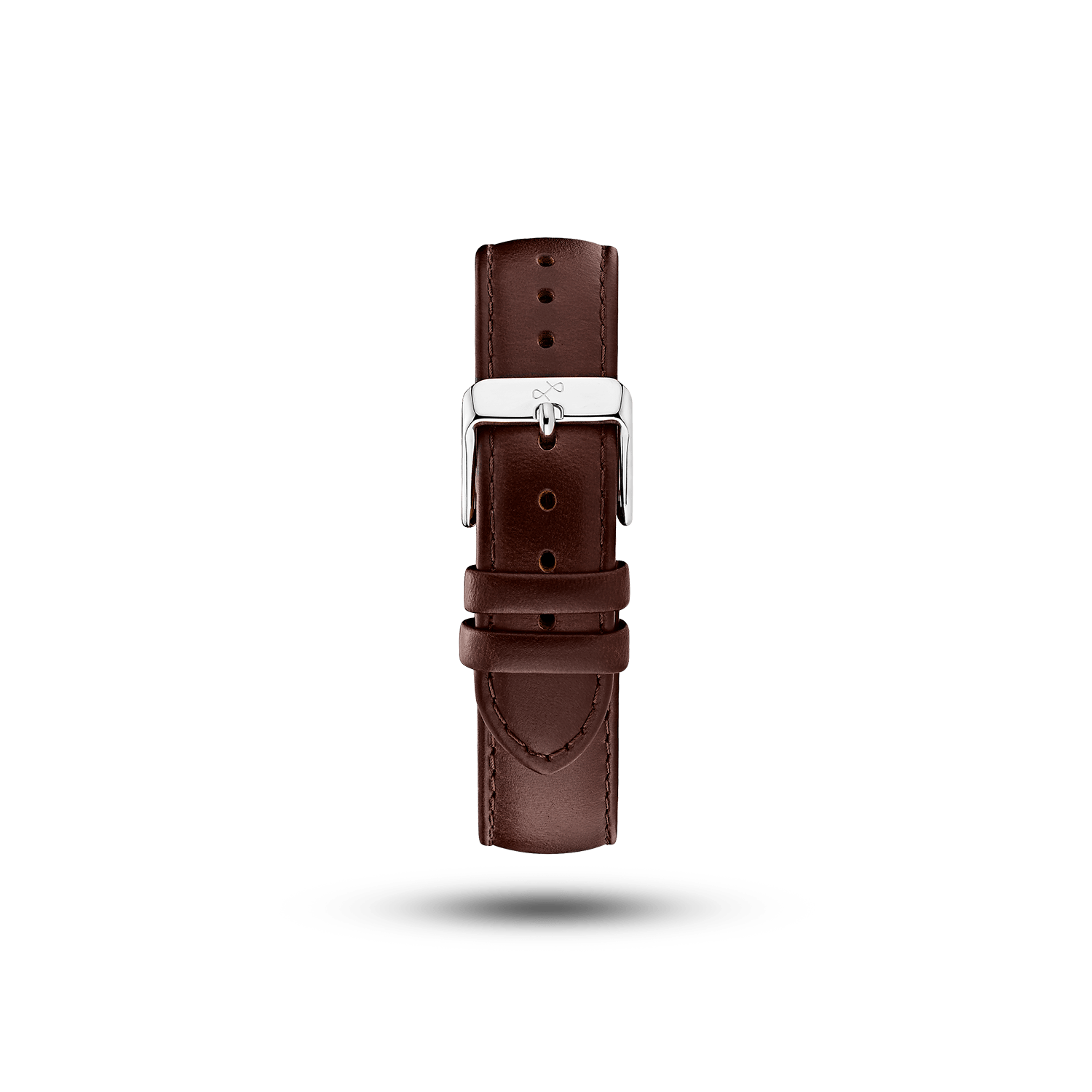 Leather - Dark Brown two-piece strap crafted from high-quality leather with engraved AV86 logo and polished buckle