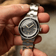 1956 Marine by AV86 vintage-inspired diver with acrylic bezel, big luminous markers, textured dial, and steel bracelet strap