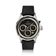 1564 Chronodate Automatic, Steel / Black watch by AV86 with black textured dial and black fabric strap
