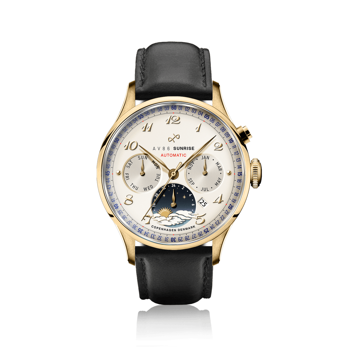 1564 Sunrise Automatic, Gold / Off White