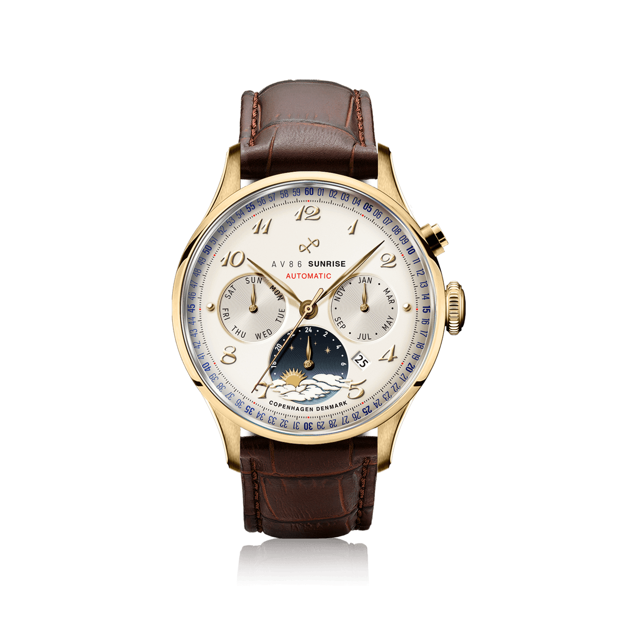 1564 Sunrise Automatic, Gold / Off White