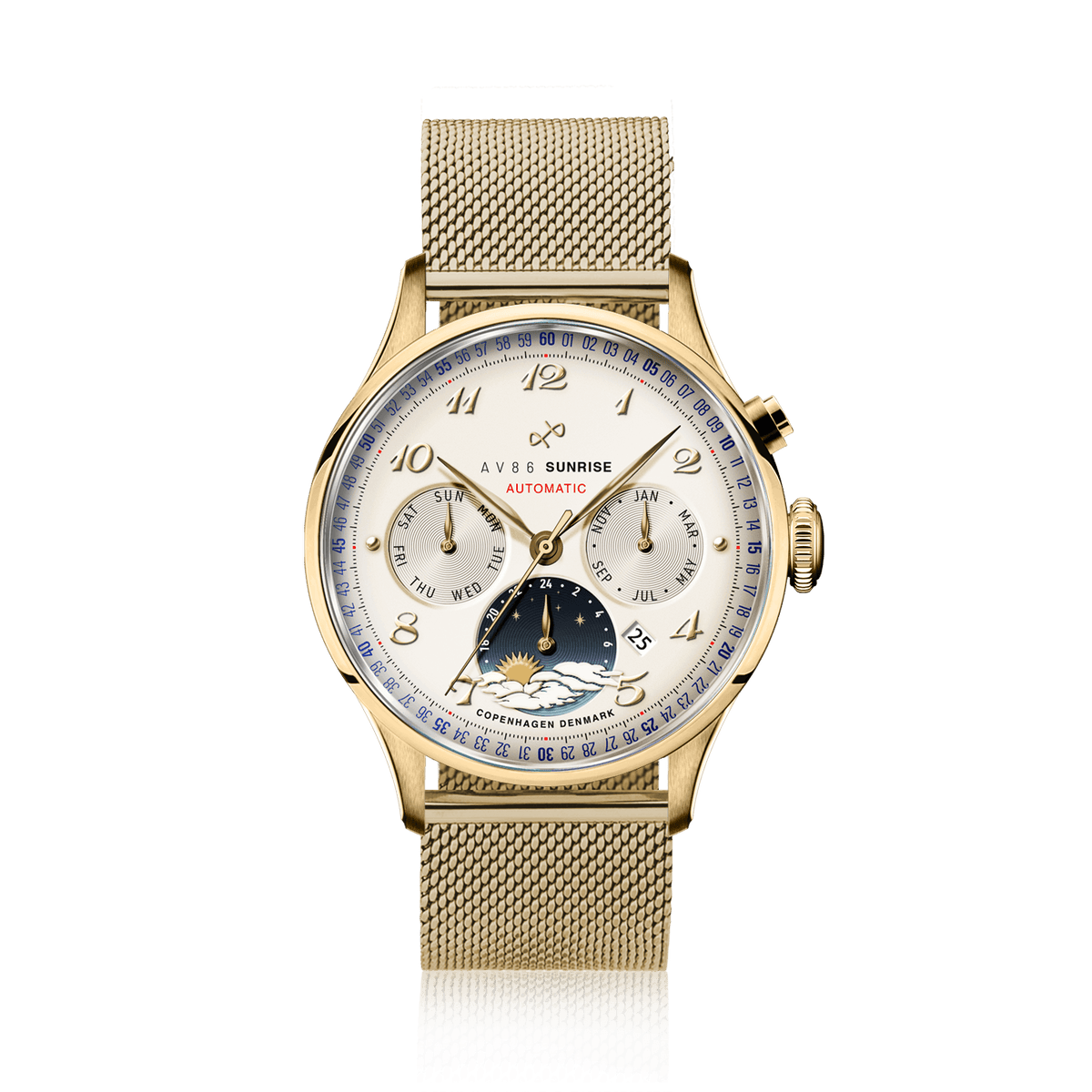 1564 Sunrise Automatic, Gold / Off White