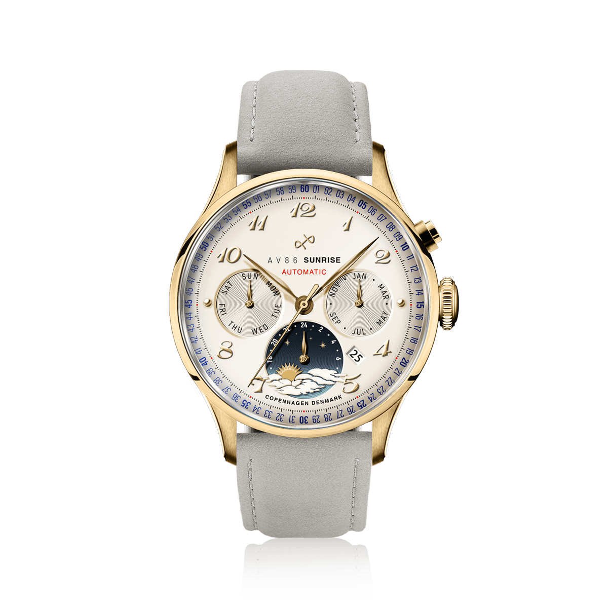 1564 Sunrise Automatic, Gold / Off White