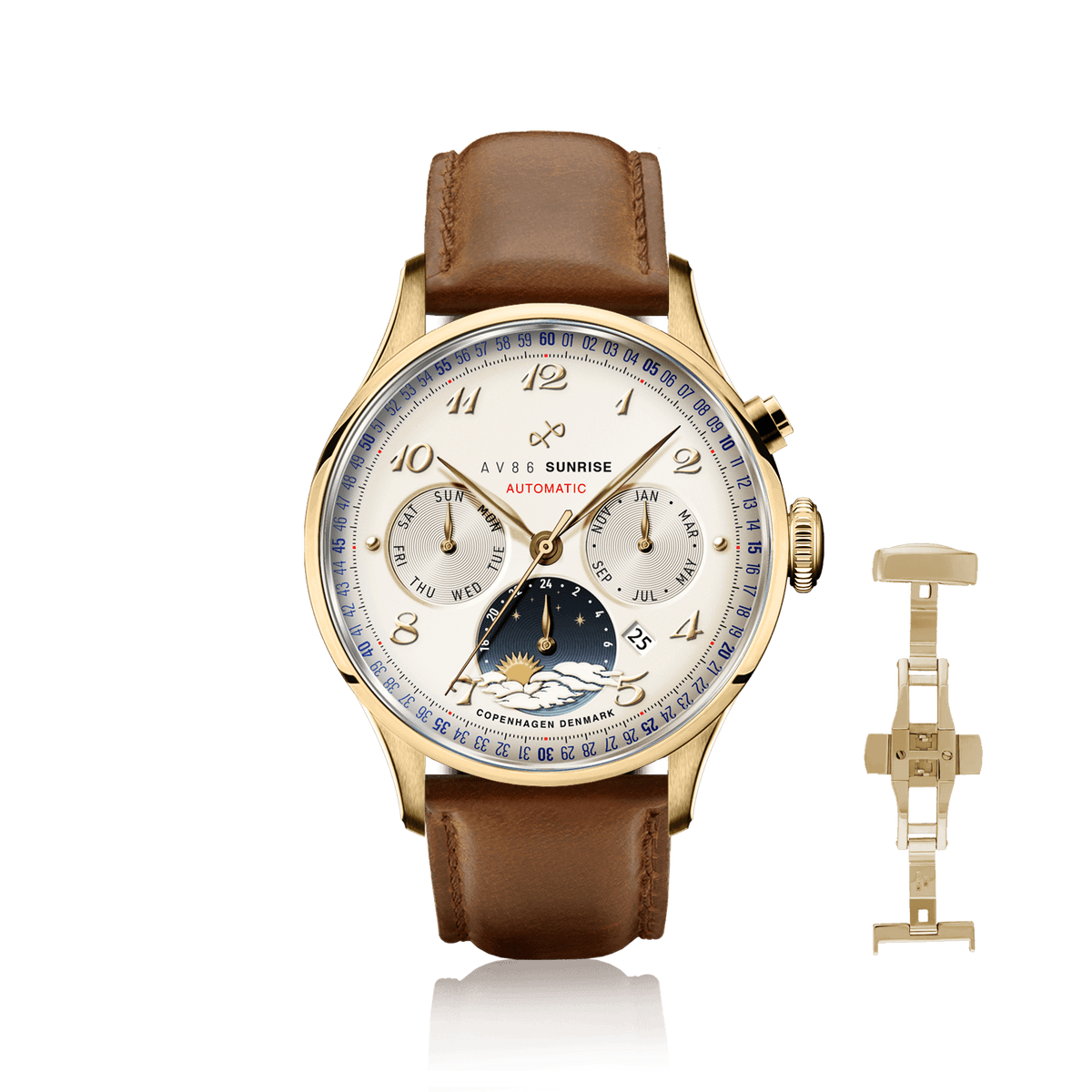 1564 Sunrise Automatic, Gold / Off White