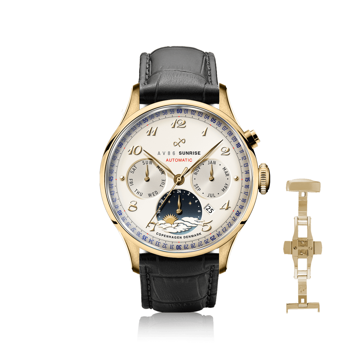 1564 Sunrise Automatic, Gold / Off White