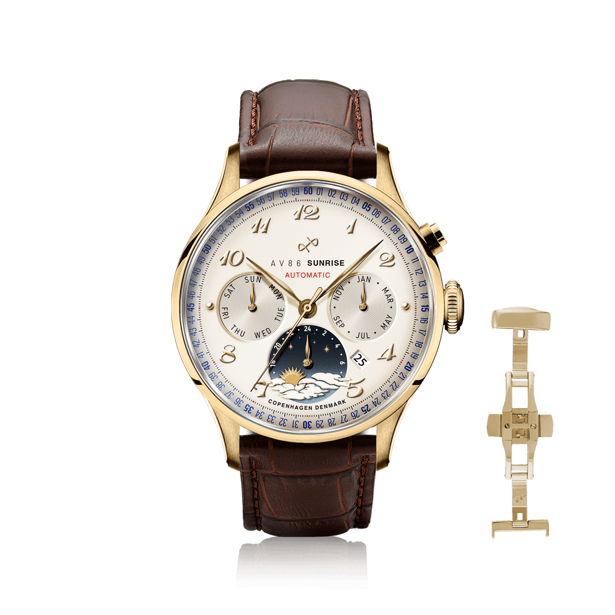 1564 Sunrise Automatic, Gold / Off White