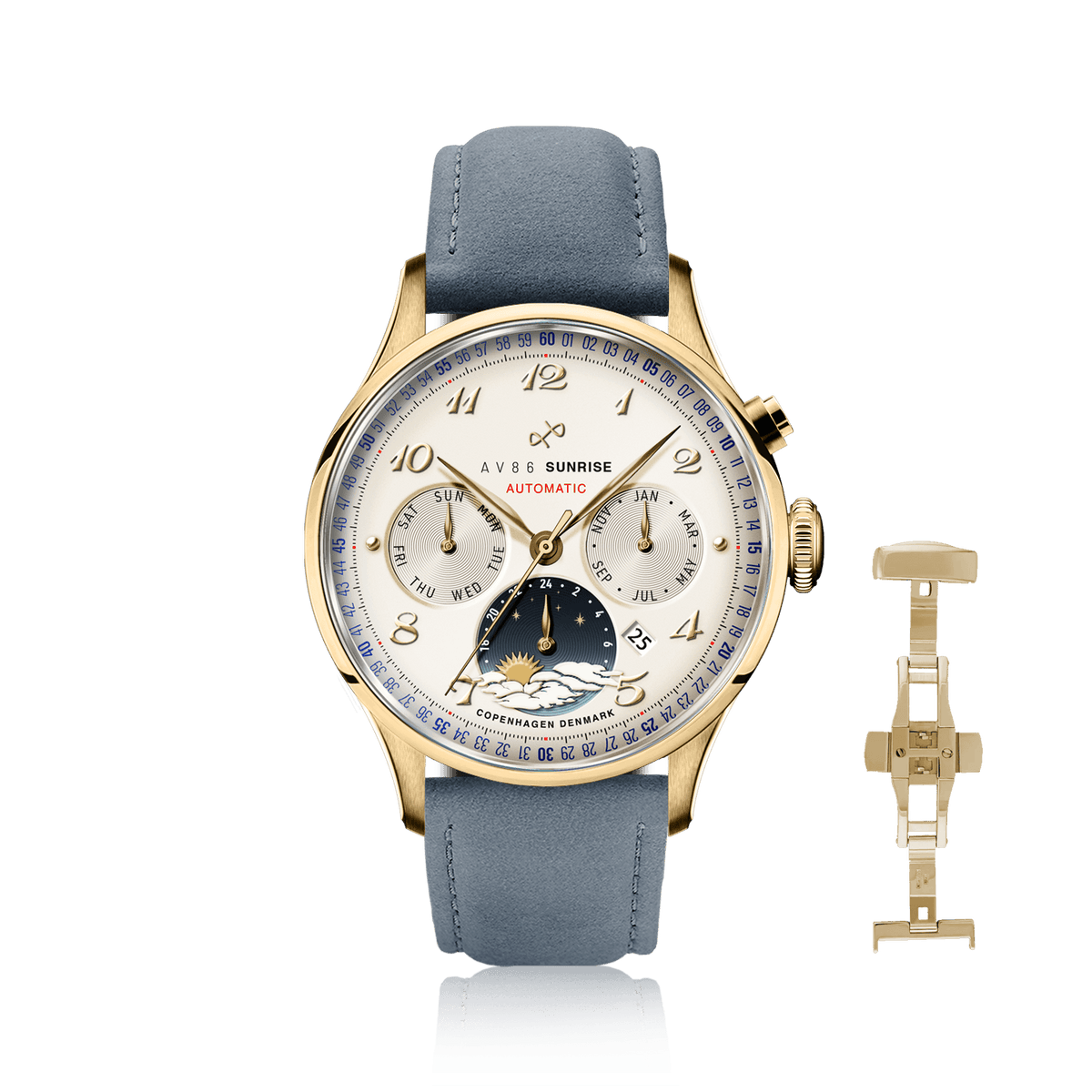 1564 Sunrise Automatic, Gold / Off White