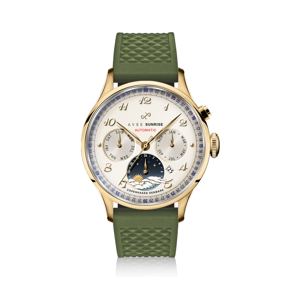 1564 Sunrise Automatic, Gold / Off White