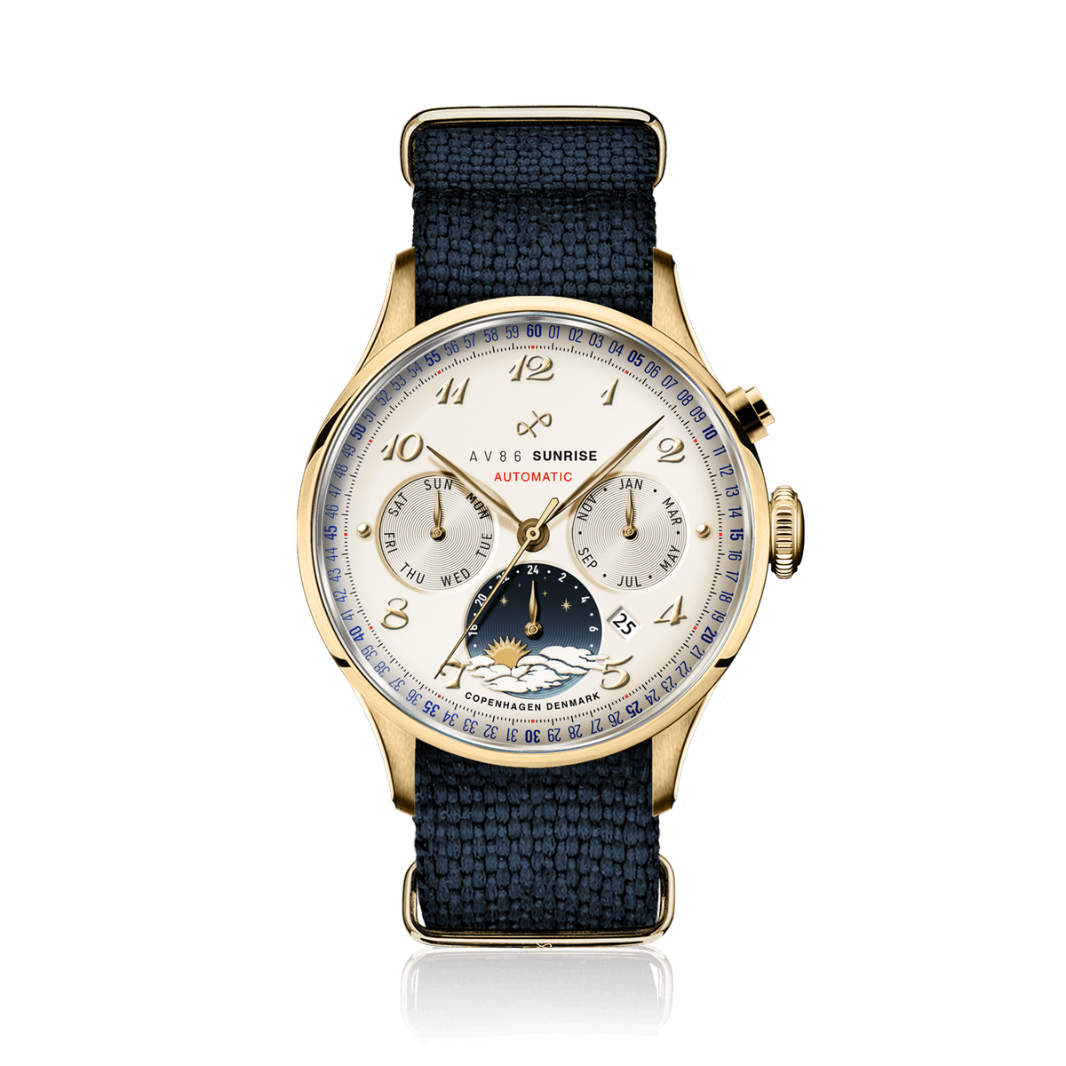 1564 Sunrise Automatic, Gold / Off White