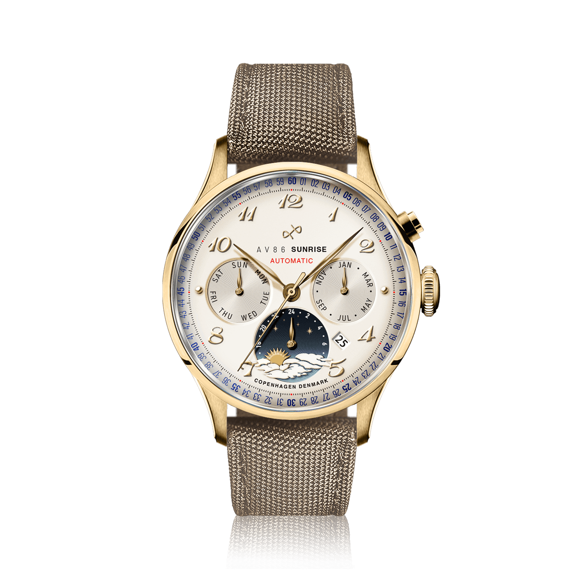 1564 Sunrise Automatic, Gold / Off White