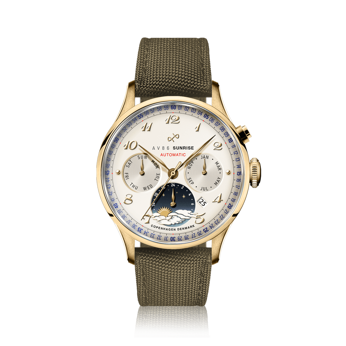 1564 Sunrise Automatic, Gold / Off White