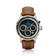 1564 Chronodate Automatic features a vintage-inspired automatic chronograph with a deep blue dial, triple subdials for day, month, and 24-hour time, a polished steel case, sapphire crystal, and a classic brown leather strap by AV86, showcasing Danish design and horological excellence.