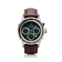 1564 Chronodate Automatic, Steel / Blue by AV86 features a vintage-inspired automatic chronograph with a textured blue dial, triple subdials for day, month, and 24-hour time, polished steel case, sapphire crystal, and a rich brown leather strap, embodying Danish design and Nordic minimalism.