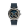 1564 Chronodate Automatic by AV86 presents a vintage-inspired automatic chronograph with a deep blue dial featuring triple subdials for day, month, and 24-hour time, set within a polished steel case with sapphire crystal, complemented by a textured blue silicone strap, reflecting Scandinavian design and understated horological craftsmanship.