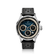 1564 Chronodate Automatic by AV86 showcases a vintage-inspired automatic chronograph with a gradient blue dial, triple subdials for day, month, and 24-hour time, sapphire crystal, polished steel case, and a perforated black leather strap, reflecting Danish design and horological excellence.