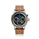 1564 Chronodate Automatic by AV86 features a vintage-inspired automatic chronograph with a gradient blue dial, three subdials for day, month, and 24-hour time, a polished steel case, sapphire crystal, and a perforated brown leather strap, reflecting Nordic minimalism and Danish horological craftsmanship.