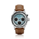 1564 Chronodate Automatic by AV86 vintage-inspired automatic with sapphire crystal, chronograph dial, and brown leather strap
