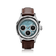 1564 Chronodate Automatic by AV86 vintage-inspired chronograph with sapphire crystal, three subdials, and brown leather strap