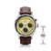 1564 Chronodate Automatic by AV86 with vintage-inspired dial, chronograph function, sapphire crystal, and brown leather strap