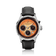 1564 Chronodate Automatic by AV86 vintage-inspired chronograph with sapphire crystal, multifunction dial, and black leather strap