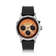 1564 Chronodate Automatic by AV86 vintage-inspired chronograph with sapphire crystal, textured black rubber strap, and date function