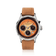1564 Chronodate Automatic by AV86 vintage-inspired automatic chronograph with sapphire crystal, subdials, and tan leather strap