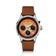 1564 Chronodate Automatic by AV86 vintage-inspired chronograph with sapphire crystal, multi-function subdials, and brown leather strap