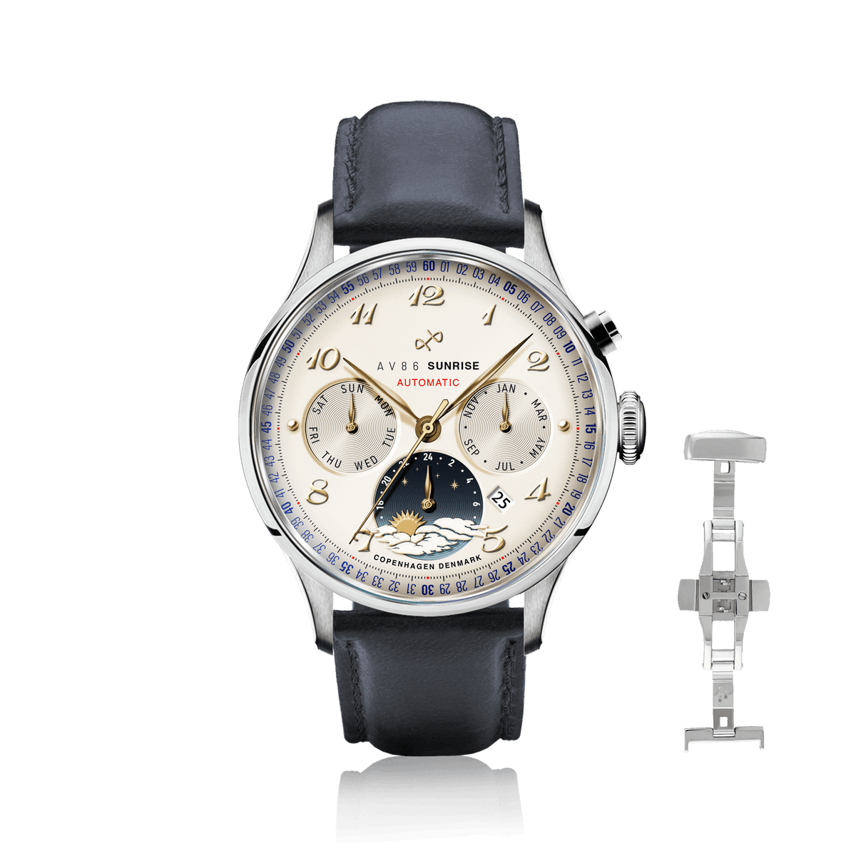 1564 Sunrise Automatic, Steel / Off White