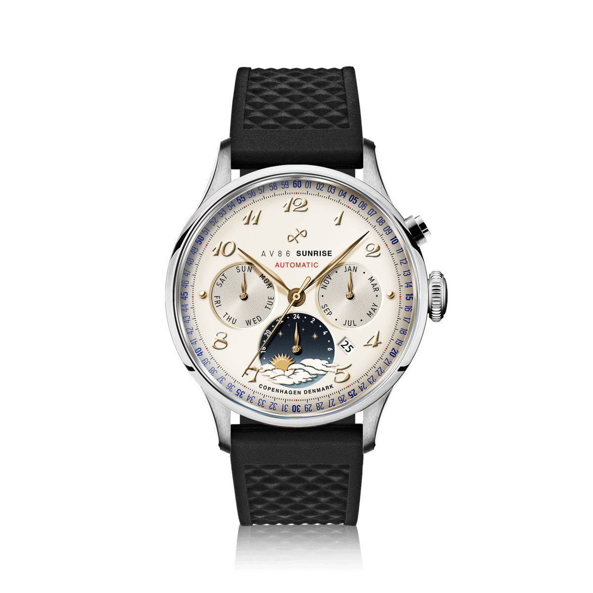 1564 Sunrise Automatic, Steel / Off White