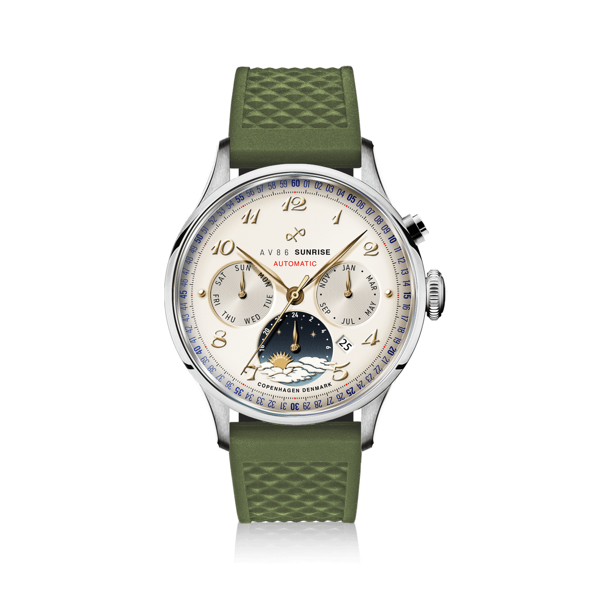 1564 Sunrise Automatic, Steel / Off White