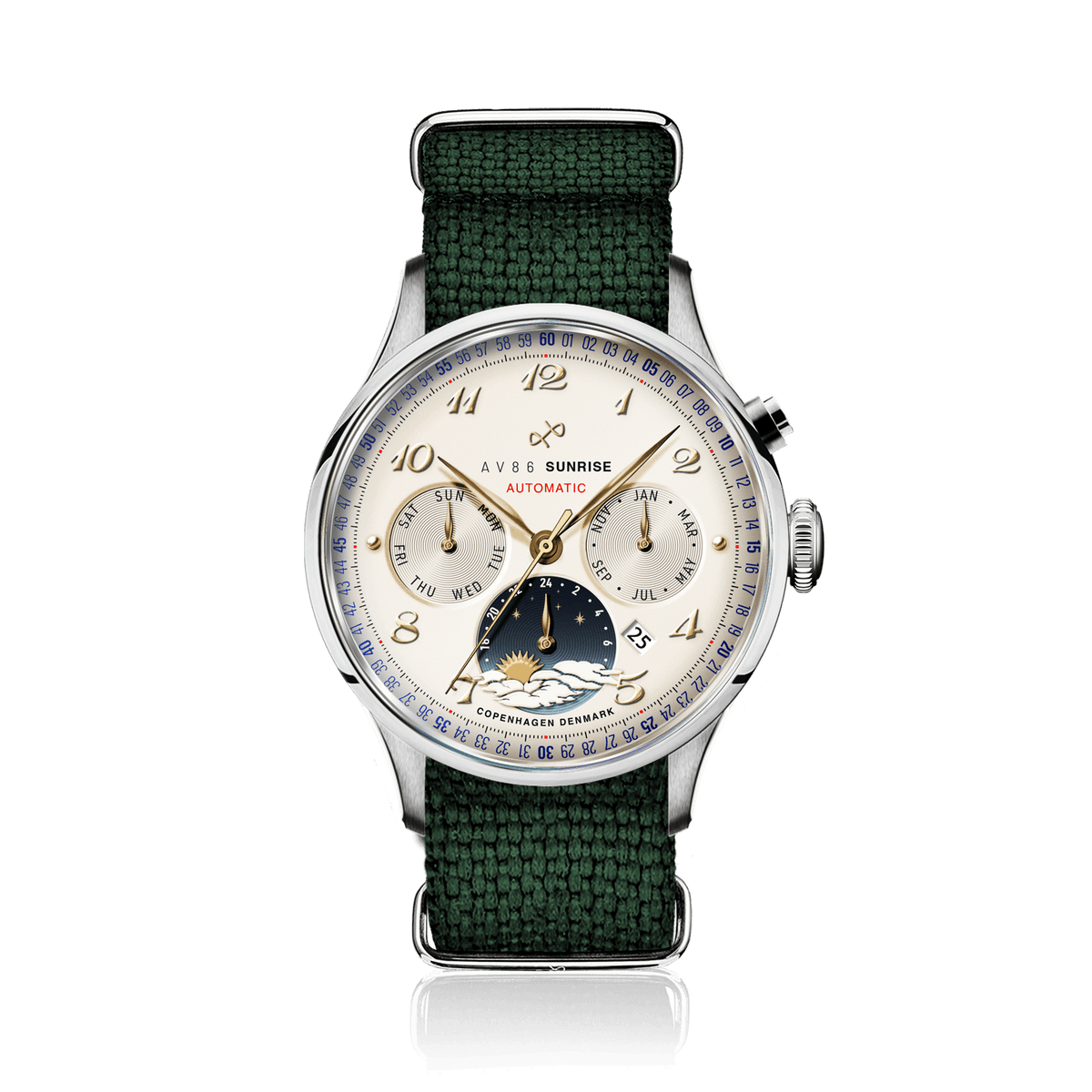 1564 Sunrise Automatic, Steel / Off White